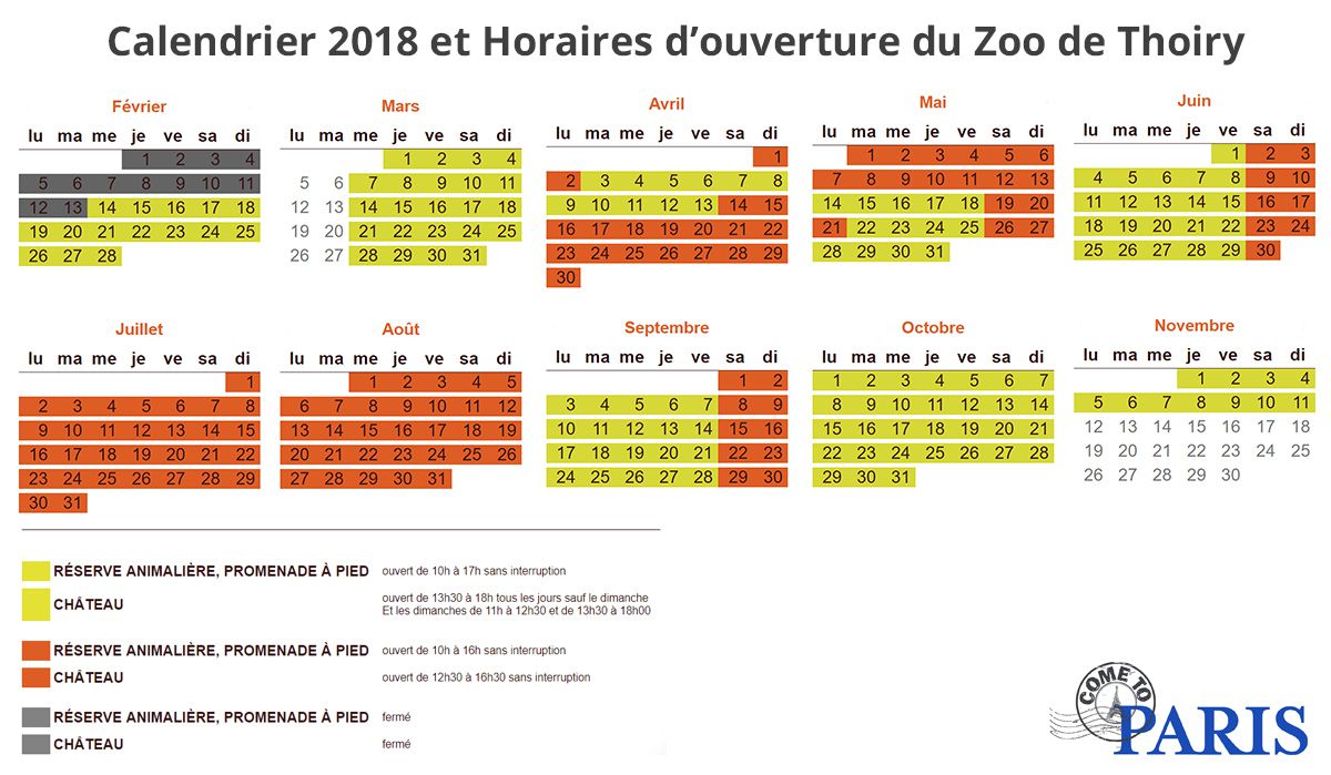 zoo thoiry lumieres horaire